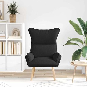 Cadeira Relaxante vidaXL Preto Tecido