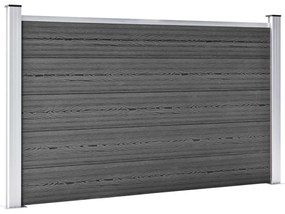 Conjunto de painéis de vedação WPC 872x105 cm preto
