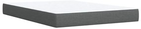 Cama com molas/colchão 140x190 cm tecido cinzento-escuro
