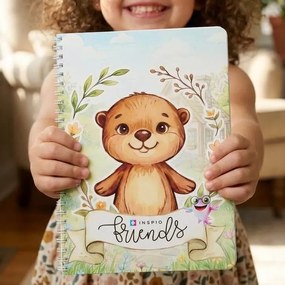 Amigos: livro interativo com velcro – O castor e os cuidados do bebé