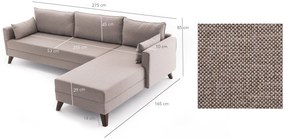 Sofá de Canto Bella – Creme – 275 cm x 85 cm x 165 cm