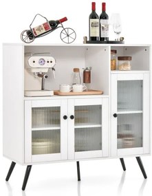 Mesa de centro elevatória com compartimento fechado e gavetas
