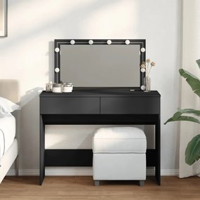 Toucador com luzes LED 100x40x120 cm preto