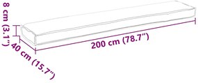 Almofadas de Palete para Banco 2 pcs Creme 200x40x8 cm Tecido Oxford