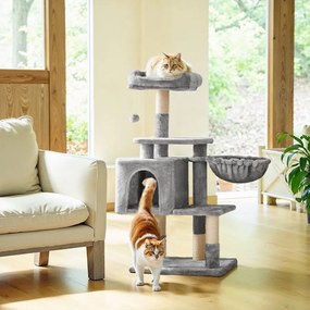 Arranhador para gatos 50 x 40 x 110 cm Cinzento claro
