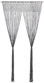 Cortina macramé 140x240 cm algodão antracite