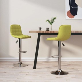 vidaXL Bancos de bar 2 pcs tecido verde