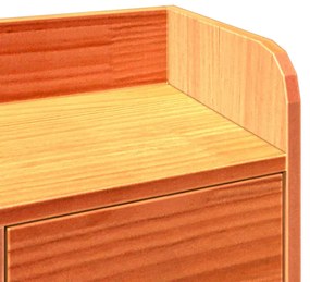 Cama com estante sem colchão 90x200cm pinho maciço castanho-mel