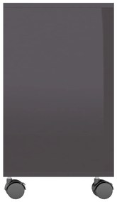Mesa de apoio 70x35x55 cm madeira processada cinza brilhante