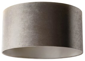 Abajur de Veludo Taupe 50/50/25