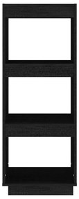 Estante/divisória 40x35x103 cm pinho maciço preto