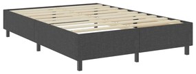 Cama boxspring 160x200 cm tecido cinzento-escuro