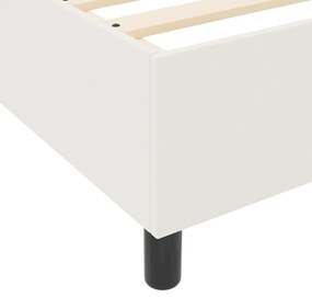 Cama Box Spring com Colchão em Creme, 90 x 200 cm, Tecido de Corduroy