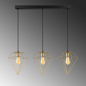 Candeeiro de Teto Elmas – Dourado – 100 x 30 cm