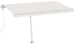 Toldo automático com LED e sensor de vento 450x350 cm cor creme