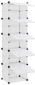 Sapateira 44x31,5x153,5 cm PP transparente