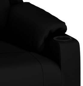 Poltrona de massagens elétrica couro artificial preto