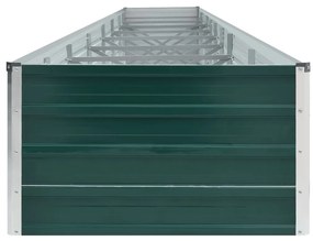 Canteiro elevado de jardim aço galvanizado 600x80x45 cm verde