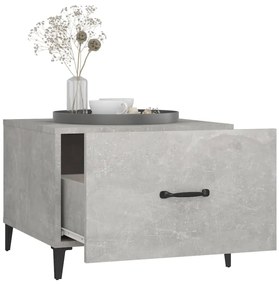 Mesas de centro + pernas de metal 2pcs 50x50x40 cm sonoma cinza