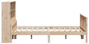 Cama com estante sem colchão 150x200 cm pinho maciço