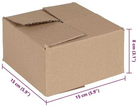 Caixa Dobrável 50 pcs 15x15x8 cm Papelão