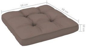 6 pcs conj. lounge paletes c/ almofadões pinho impregnado cinza