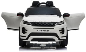 Carro elétrico para crianças 12V Range Rover Evoque pneus borracha e assento pele sintetica Branco
