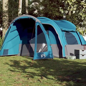 Tenda familiar para 6 pessoas impermeável azul