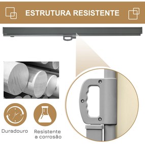 Toldo Lateral Retrátil para Terraço Pátio ou Jardim Toldo de Privacida