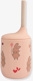 Copo em silicone com palhinha Ellis - LIEWOOD rosa-pálido