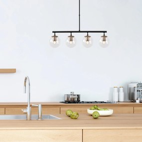 Candeeiro Chandelier Fazli – Preto Antigo – 70 x 15 x 43-87 cm