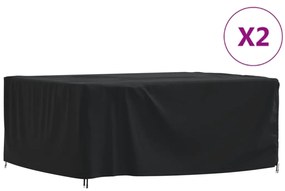vidaXL Capas p/ mobília de jardim 2 pcs 200x165x80 cm 420D oxford