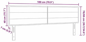 Cabeça de Cama Design de Linhas Cinza Claro 90 cm Tecido