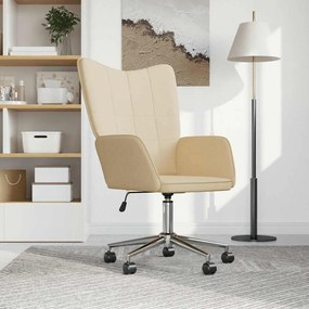 vidaXL Cadeira de descanso tecido cor creme