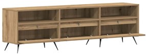 Cabide de TV Carvalho Artisan 150x30x44,5 cm Madeira de Engenharia
