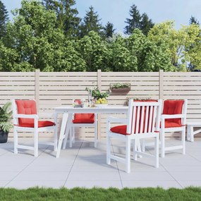 vidaXL Almofadões lombares p/ cadeiras de jardim 4pcs tecido vermelho