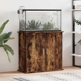 vidaXL Suporte de aquário 81x36x73 cm deriv. madeira carvalho fumado