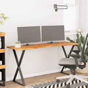 vidaXL Tampo de secretária retangular 140x50x2,5 cm acácia maciça