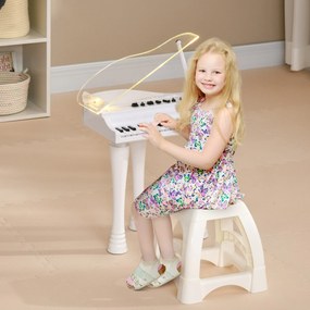 AIYAPLAY Piano Eletrónico para Crianças com 32 Teclas Piano com Microf