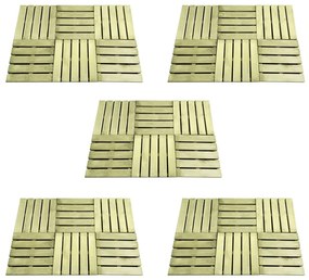 Ladrilhos de pavimento 30 pcs 50x50 cm madeira verde