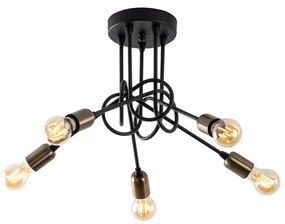 Candeeiro de Teto Viraj – Preto Antigo – 46 x 46 cm