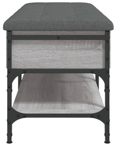 Banco sapateira 102x42x45 cm derivados madeira cinzento sonoma