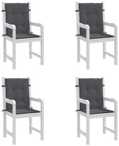 Almofadões lombares p/ cadeiras de jardim 4pcs oxford antracite