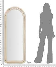 ESPELHO DE PAREDE CLOE 60X4X160 CM CREME