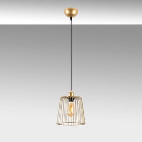Candeeiro Pirlo – Dourado Brilhante – 16 x 16 x 114 cm
