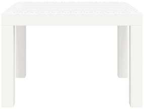 Mesa de jardim 59x47x40 cm PP branco