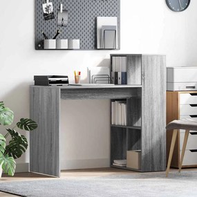 vidaXL Secretária Cinzenta Sonoma Madeira engenheirada, laminada Média