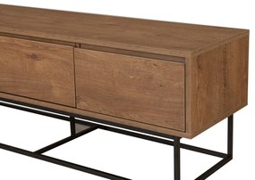 Móvel TV Milo – Nogueira/Preto – 140x50x40 cm