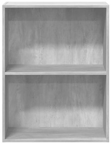 Estante c\ 2 prateleiras 60x30x76,5cm contrap. cinzento cimento