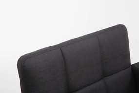 Banco de bar Los Angeles em tecido 60 x 93-113 x 56 cm Preto